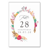 Watercolor Bloemensafari Bruiloft Kaart (Voorkant)