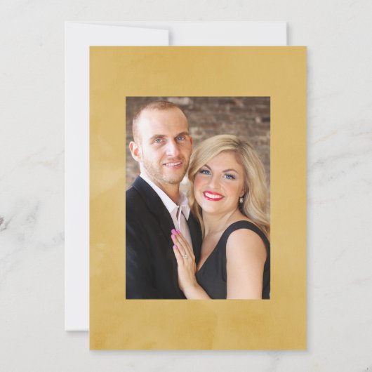 Watercolor Bloemensafari Trouwfoto Save The Date (Achterkant)