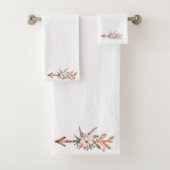 Watercolor bloemenslingerpijl bad handdoek (Insitu)