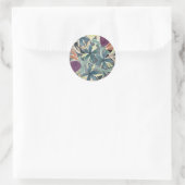 Watercolor Bloementuin Ronde Sticker (Tas)