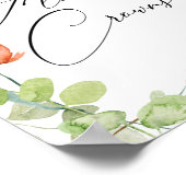 Watercolor Bloementuin Shower Bloemenkransen Poster (Hoek)