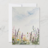 Watercolor Bloemenweide | Rustieke Boho Bedankkaart (Achterkant)