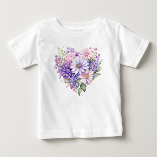 Watercolor Bloemhart Uitgebloeide Matching Outfit (Voorkant)