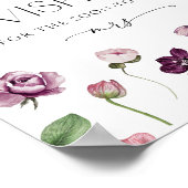 Watercolor Bloemige Advies en Wensen Poster (Hoek)