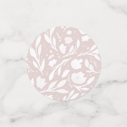 Watercolor Bloemige Ampersand Trouwtafel Confetti (Kleine voorkant)