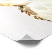 Watercolor bloemige babyuil poster (Hoek)