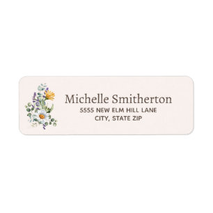 Watercolor Bloemige Botanische Elegant Etiket