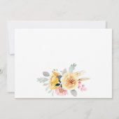 Watercolor Bloemige Bruidsdouche Bedankkaart (Achterkant)