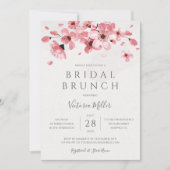 Watercolor Bloemige Kersenbloesem Bruidsdouche Kaart (Voorkant)