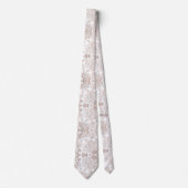 Watercolor Bloemige Taupe Fuzz Stropdas (Voorkant)
