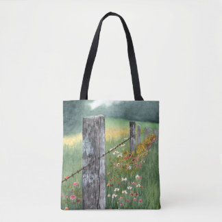Watercolor bloemkunst tas