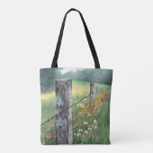 Watercolor bloemkunst tas (Achterkant)