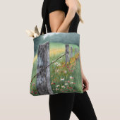 Watercolor bloemkunst tas (Dichtbij)