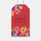 Watercolor Bloemmotief | Modern Bloemendesign  Cadeaulabel (Voorkant)