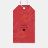Watercolor Bloemmotief | Modern Bloemendesign  Cadeaulabel (Achterkant)