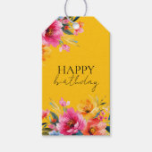 Watercolor Bloemmotief | Modern Bloemendesign Cadeaulabel (Voorkant)