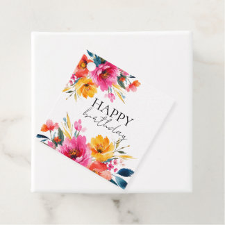 Watercolor Bloemmotief | Modern Bloemstuk Bedankjes Labels