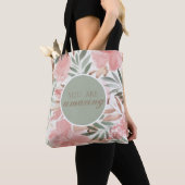 Watercolor Bloemmotief Monogram Je Bent Geweldig Tote Bag (Dichtbij)