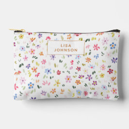 Watercolor Bloemmotief Mooie Gepersonaliseerde Etui