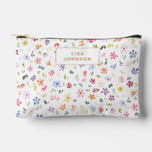 Watercolor Bloemmotief Mooie Gepersonaliseerde Etui