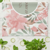 Watercolor Bloempatroon Je Bent Verbazingwekkend Theedoek (Gevouwen)