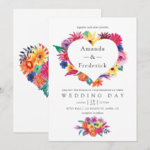Watercolor Bloemrijke Fiesta Bruiloft