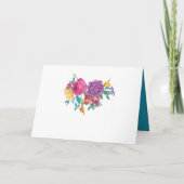 Watercolor Bloemrijke Fiesta Bruiloft Programma (Achterkant)