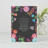 Watercolor Bloemrijke Fiesta Viering van het Leven Kaart (Staand voorkant)