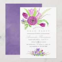 Watercolor Bloemrijke Lentepartij Afstudeerfeest 2