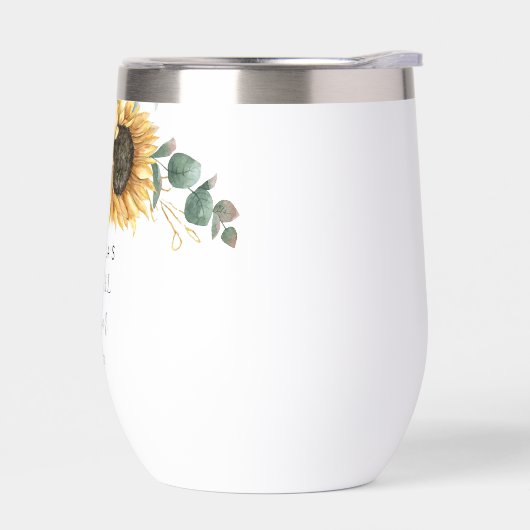 Watercolor Bloemstuk Zonnebloem Bruiloftsfeest (Links)