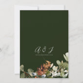 Watercolor Bloemstukken Groene Trouwdag Save The Date (Achterkant)