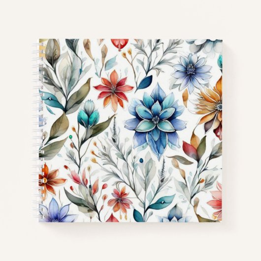 Watercolor Bloesems Notitieboek (Voorkant)