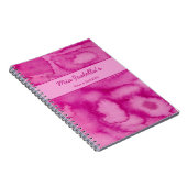 Watercolor Bloesems Roze Aanpasbaar Notitieboek (Rechterzijde)
