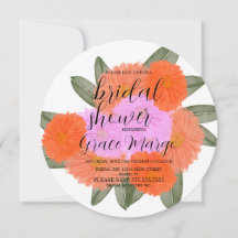 Watercolor Bloom Boeket Roze Krachtige Bruiloft Fe