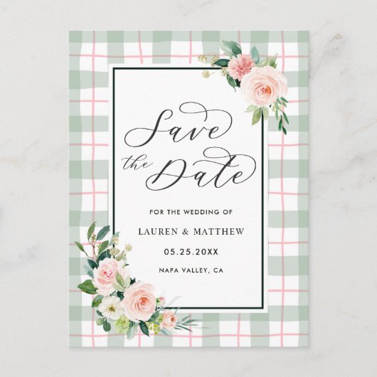 Watercolor Bloom Trouw Save the Date Aankondigingskaart (Voorkant)