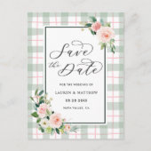 Watercolor Bloom Trouwkaart - Save the Date Aankondigingskaart (Voorkant)