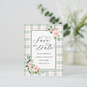 Watercolor Bloom Trouwkaart - Save the Date Aankondigingskaart (Staand voorkant)