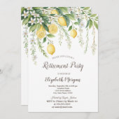 Watercolor Blooming Lemons Retirement  Kaart (Voorkant / Achterkant)