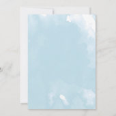 Watercolor Blue Balloon Bow Greenery Baby Shower Bedankkaart (Achterkant)