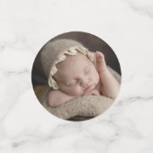 Watercolor Blue Bow Baptism Table Confetti (Kleine voorkant)