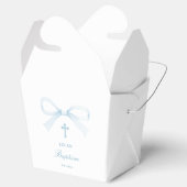 Watercolor Blue Bow Baptism Take Out Bedankdoosjes (Geopend)