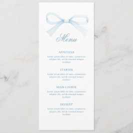 Watercolor Blue Bow Classic Menu