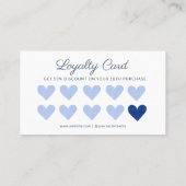 Watercolor Blue Bow Utensils Cooking Bakery Klantenkaartje (Achterkant)