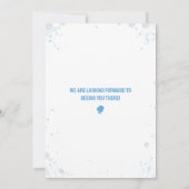 Watercolor Blue Boxing Baby Boy Shower Invitation Kaart (Achterkant)