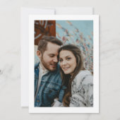 Watercolor Blue Coastal Wedding | Romantic Beach Save The Date (Achterkant)