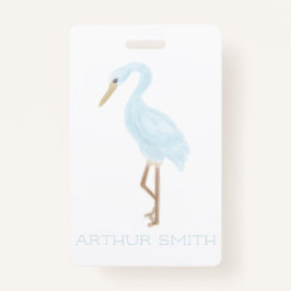Watercolor Blue Crane Badge