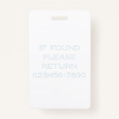 Watercolor Blue Crane Badge (Achterkant)