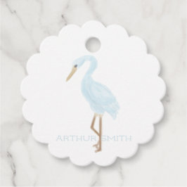 Watercolor Blue Crane Bedankjes Labels