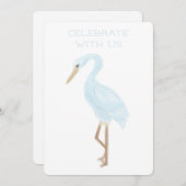 Watercolor Blue Crane Kaart (Voorkant / Achterkant)