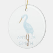 Watercolor Blue Crane Keramisch Ornament (Links)